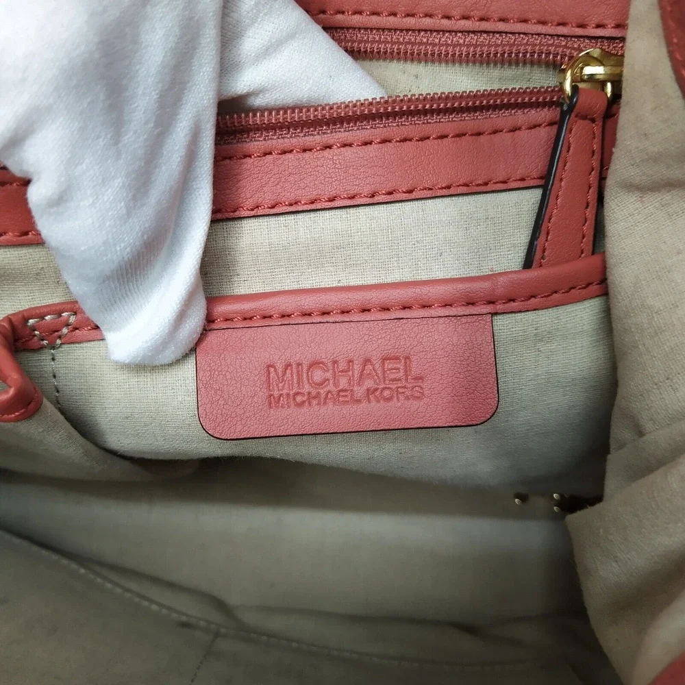 Michael Kors Vivian Cinnamon Red Suede Leather Tassel Hobo Shoulder Bag - $398